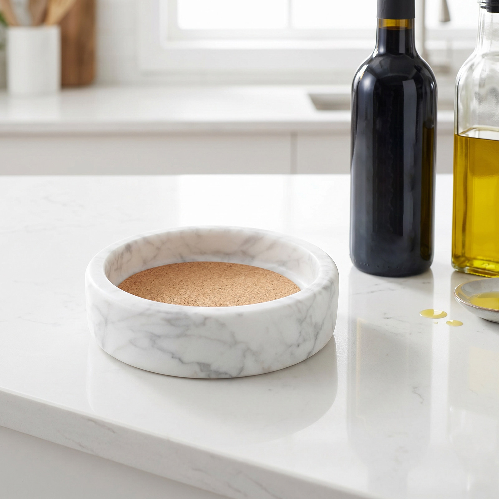 Wine Beer Drink - ワインボトルコースターパッド大理石模様エレガントな滑り止めドリンクボトルベースマット再利用可能なテーブルプロテクタービールワイングラス用