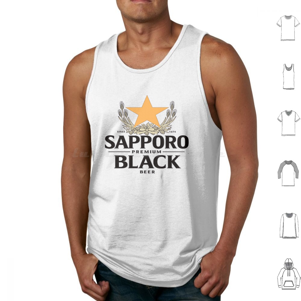Wine Beer Rum - サッポロモルトタンクトップス ベスト ノースリーブ 酔っ払いビール ワイン醸造 ラムカクテル