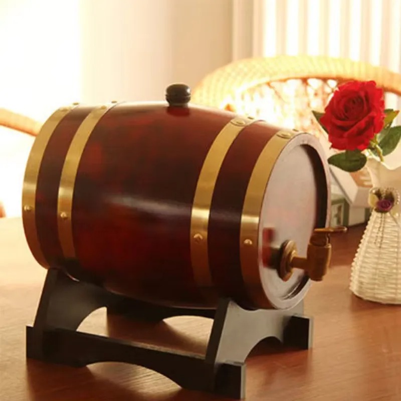 200L大型木製ワイン・ビール醸造樽（蛇口付き）クリエイティ - Wine Beer Logo のレビューと価格