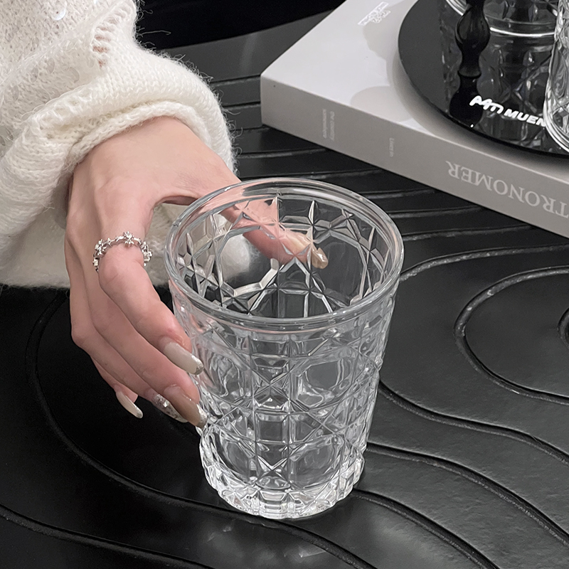 ヴィンテージダイヤモンドパターンのグラス,2ピース,310m - Wine Beer Drink のレビューと価格