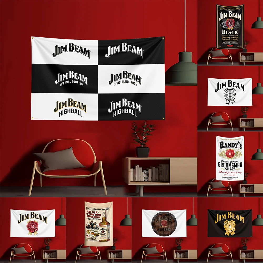 90X150CM ウイスキー-J-jim ビームス旗 ポリエ - Wine Beer Rum のレビューと価格