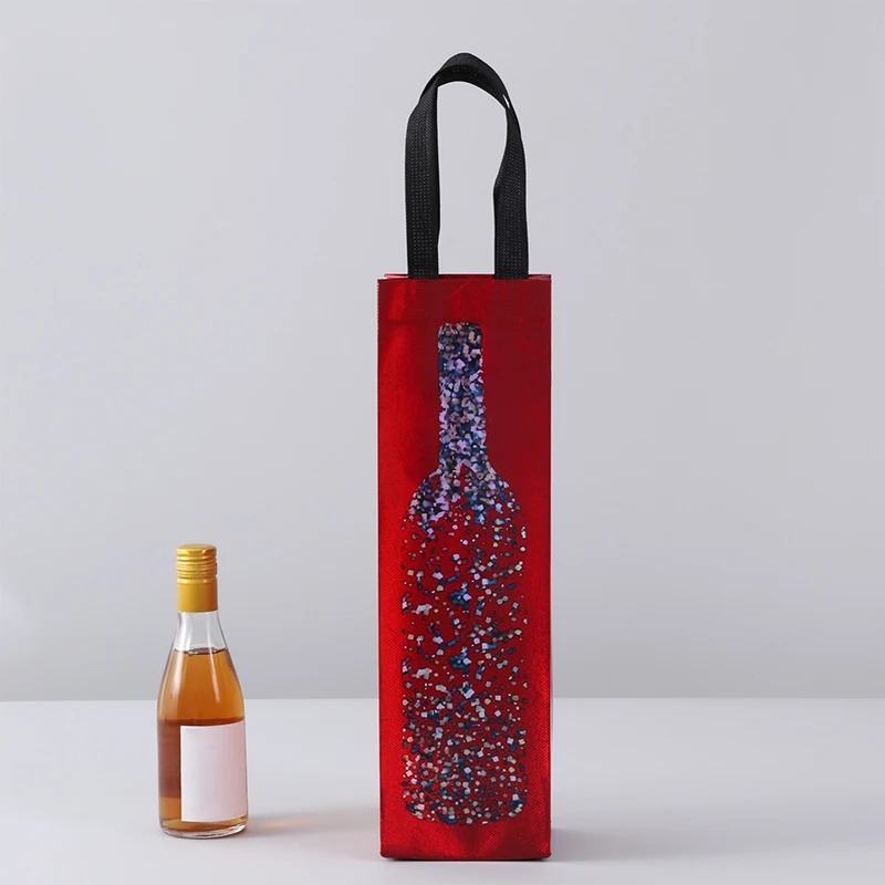    5PC 不織布シャンパンビール防水ギフトバッグカラー - Wine Beer House のレビューと価格