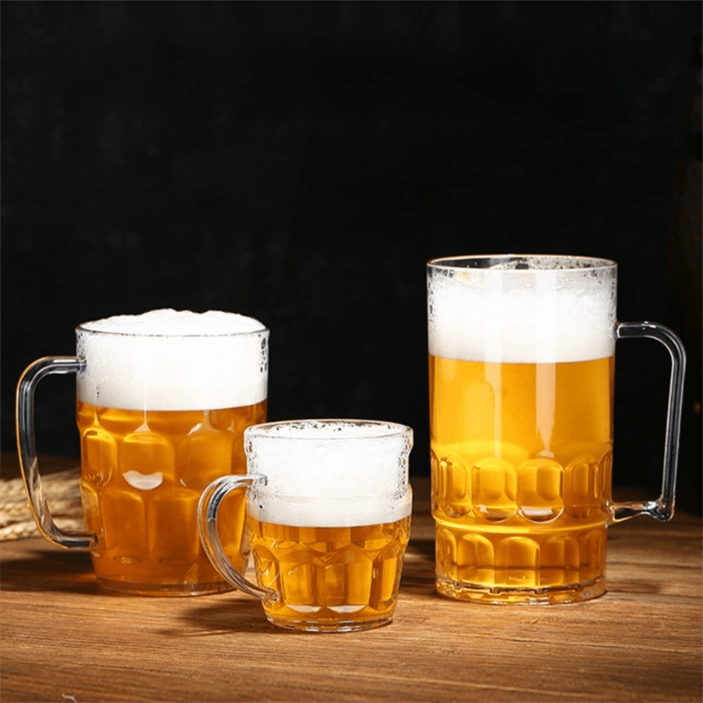 クリエイティブな模造ガラスプラスチック製ビールカップ、透明、 - Wine Beer Drink のレビューと価格