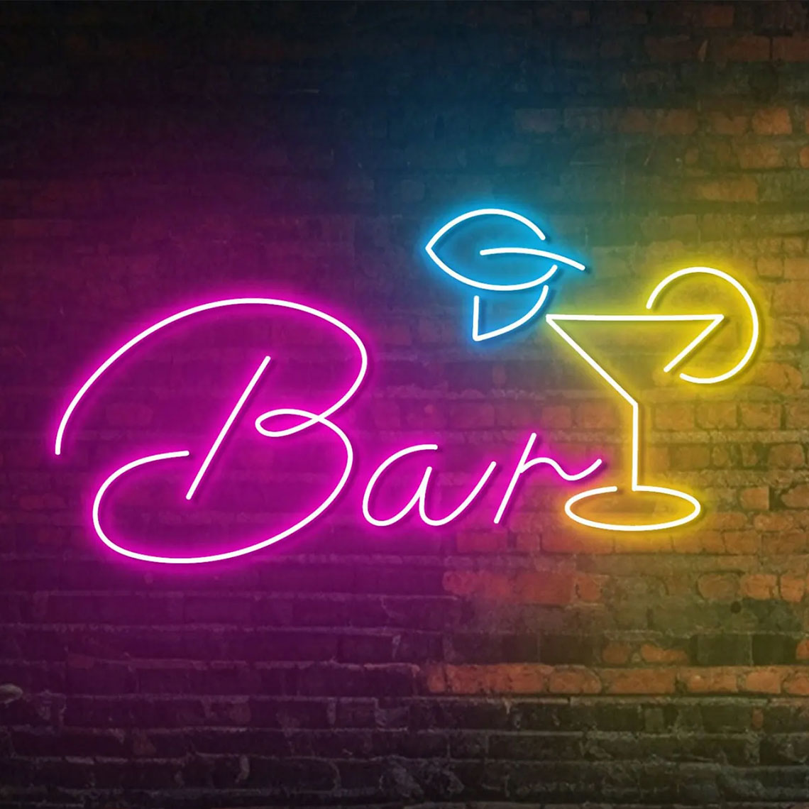 壁の装飾が施されたバーのネオンサイン,カクテルバー,ビール, - Wine Beer Pub のレビューと価格