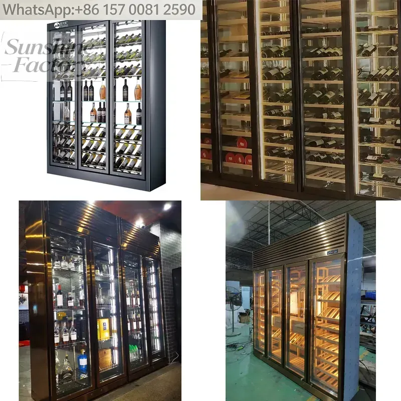 電気式3枚ガラス扉単温度デジタル制御ワイン冷蔵庫ビールディス - Wine Beer Fridge Cabinet のレビューと価格
