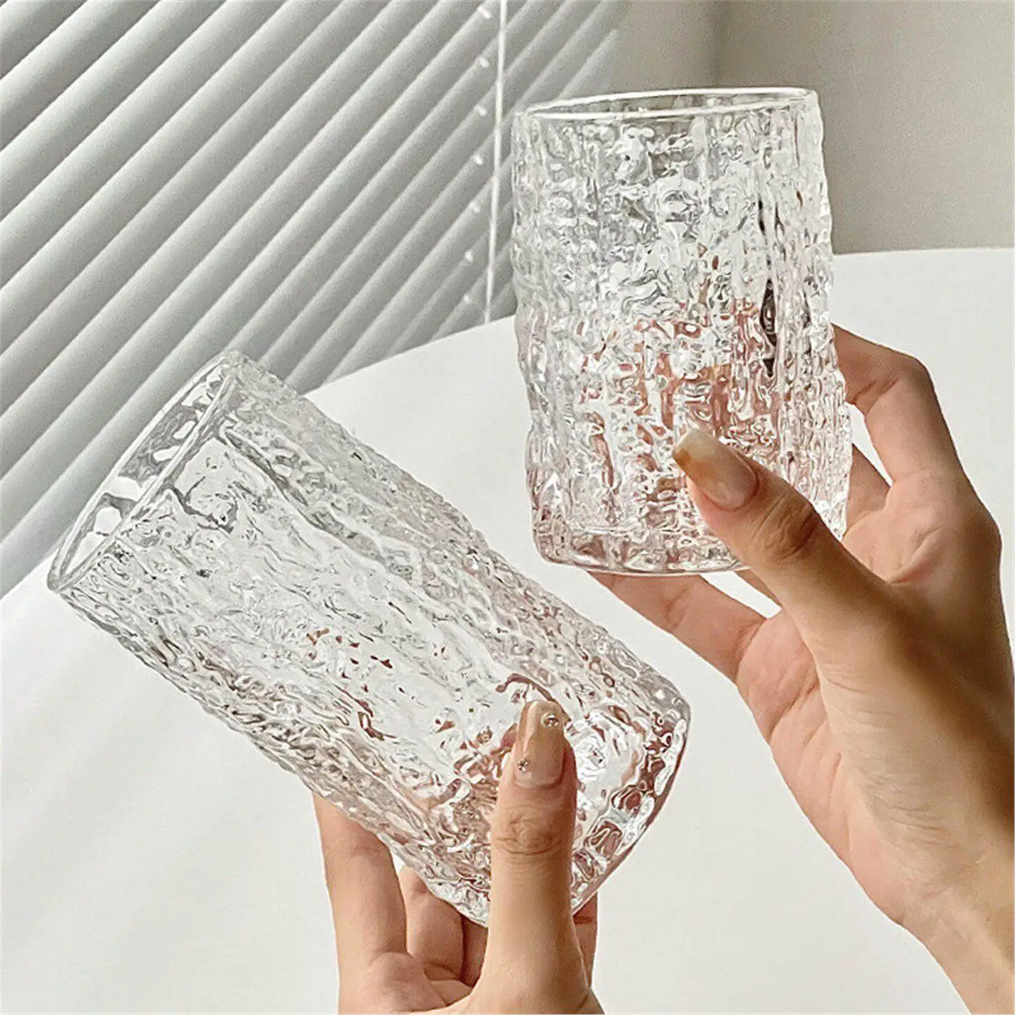 女性用ガラス製ビールカップ、素朴な樹皮デザイン、インスタ映え - Wine Beer Online のレビューと価格