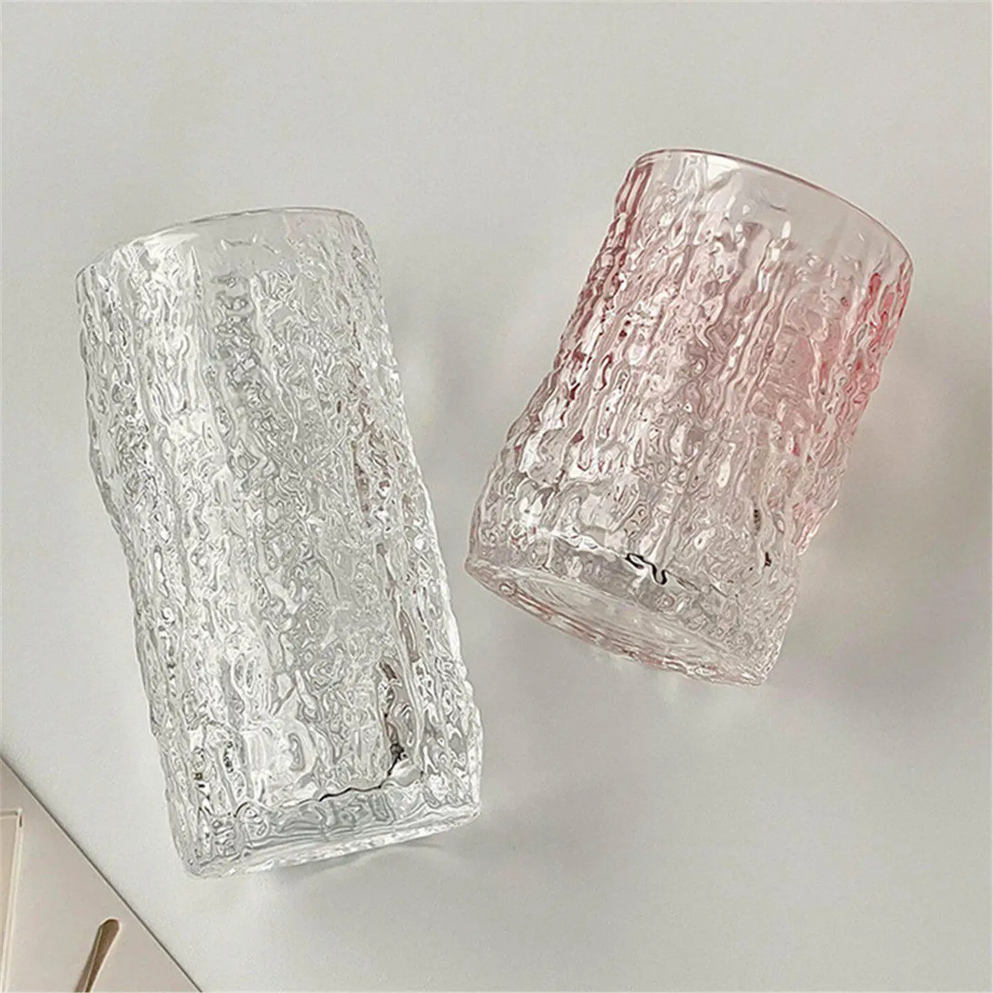 女性用ガラス製ビールカップ、素朴な樹皮デザイン、インスタ映え - Wine Beer Online のレビューと価格