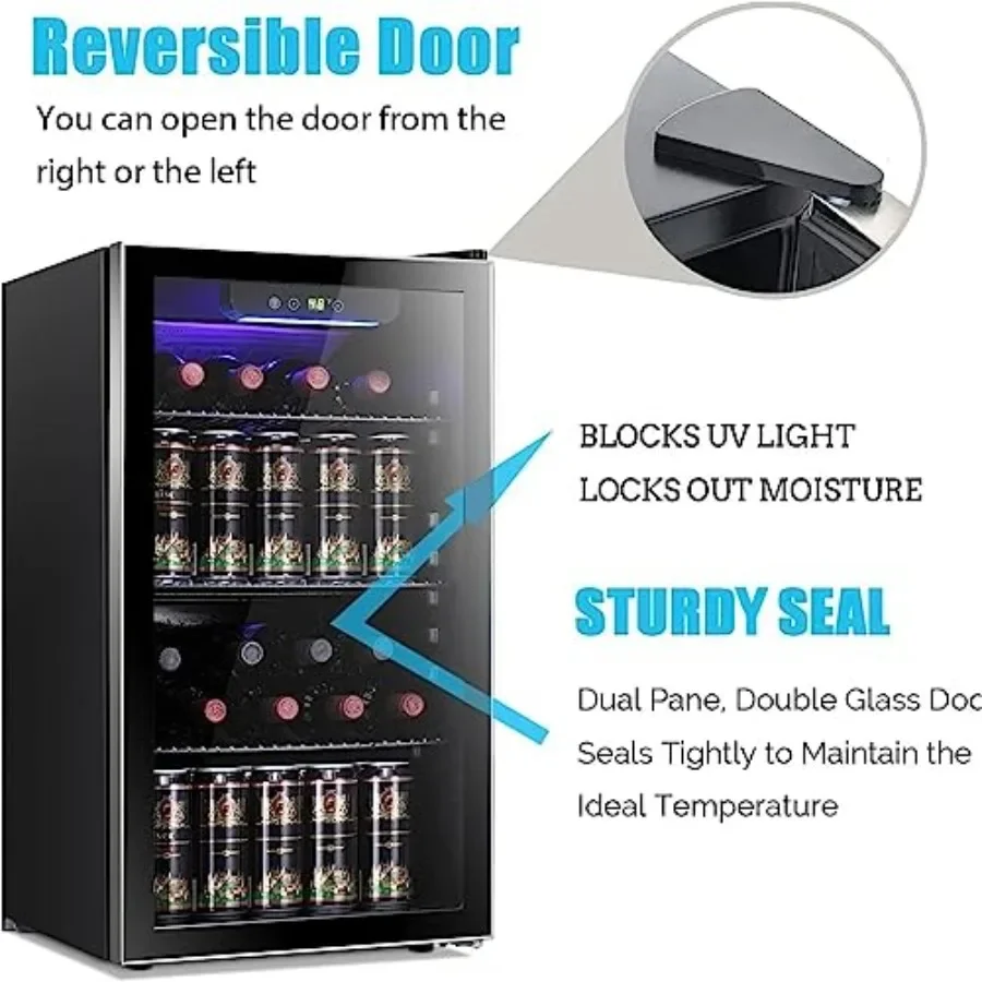 26本収納 130缶収納 ワインクーラー/キャビネット 飲料 - Wine Beer Fridge Cabinet のレビューと価格