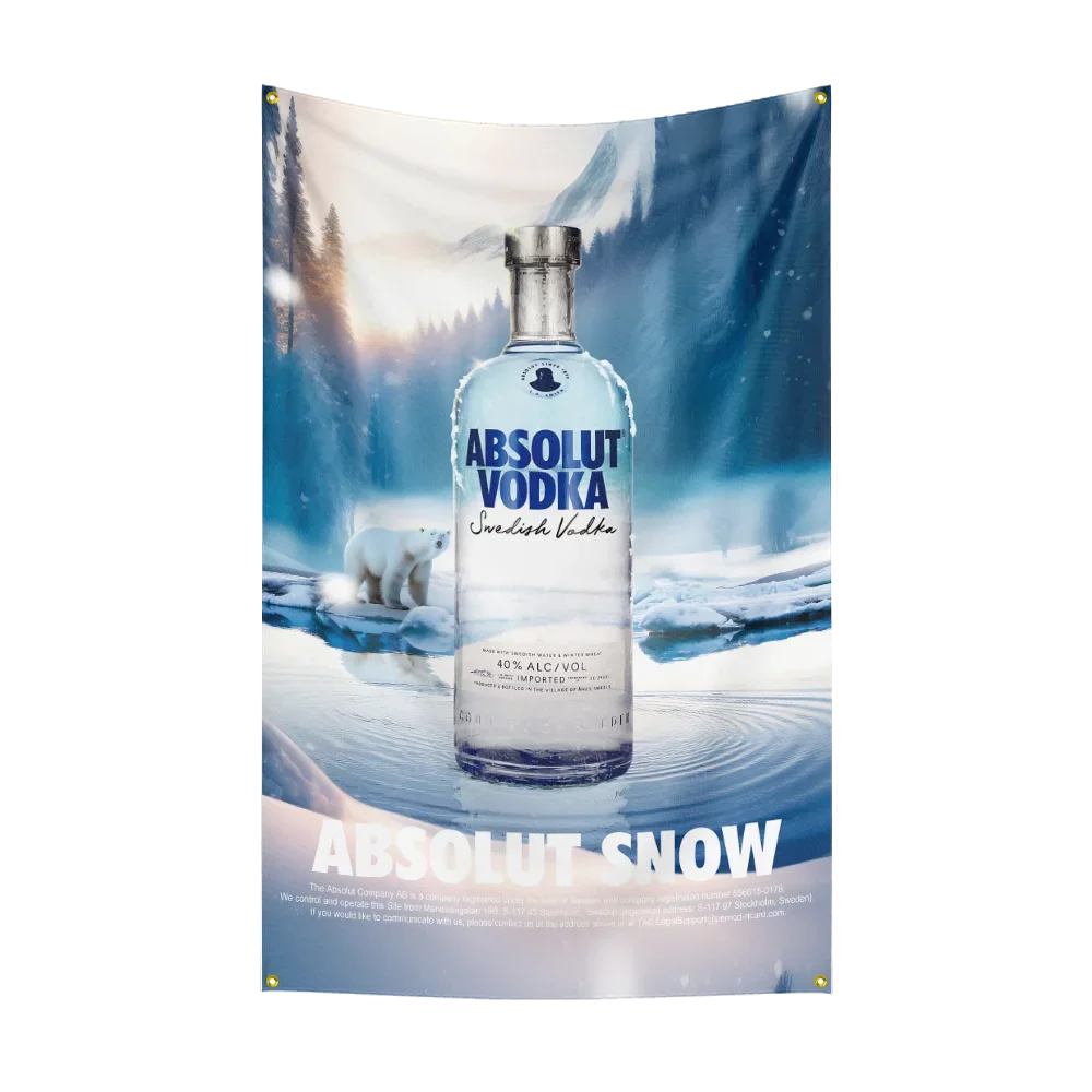 3×5フィートの「A-Absolut Vodkas」の旗。ポ - Wine Beer Rum のレビューと価格